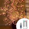 Ruiqas Fiore di ciliegio luci ramoscello per parete 144 LED USB Powered Fairy vite luci con telecomando e 8 modalità per camera da letto soggiorno