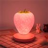 EONANT lampada da comodino fragola, simpatica luce notturna per bambini a LED con tocco di fragola in silicone, tre modalità touch, camera dei bambini, ufficio, decorazioni natalizie e regali (Rosa)