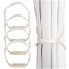 Zyiphor 4 Pezzi Calamite per Tende, Ferma Tende con Calamita, Fermatenda Magnetici Resistenti, Non è Necessario Forare, per Decorazione per Casa, Ufficio, Hotel (Beige)
