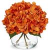 Oairse Fiori Artificiali Ortensie in Vaso di Vetro Fiori Artificiali Ortensie 3D Stampa Touch Reale Fiori Artificiali come Vere Ortensie per Matrimonio, Casa, Hotel, Festa, Composizione Floreale
