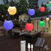 Litark Catena Luminosa Esterno Solari con 20 G40 Lampadine, 10M 100 LED Luci Esterno Solari con Telecomando, Impermeabile, 8 Modi, Decorative Per Giardino, Patio (Multicolore)