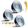 Sweier Faretti LED da Incasso per Cartongesso Dimmerabili, 5W 480LM Faretto LED Incasso Caldo 3000K Neutro 4000K Freddo 6000K, Faretti da Bagno IP65, Foro 68-75mm, Nichel Set da 3