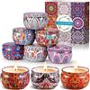 Amzeeniu Candele Profumate Regalo Set 9 pezzi Cera di Soia Naturale Aromaterapia,Regalo Donnaper Anniversario San Valentino Festa della Mamma Bagno Yoga Compleanno La Festa Nuziale Decorazione