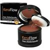 KeraFlow Polvere di raddrizzamento, correttore per capelli, polvere per capelli contro l'attaccatura dei capelli grigi e capelli chiari, 4 g (rosso-marrone) (rosso-marrone)