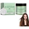Hppsctink Scrub per cuoio capelluto, 100g Scrub per cuoio capelluto al rosmarino, Deterge delicatamente i capelli, Include spazzola per massaggio del cuoio capelluto,shampoo