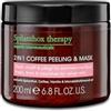 Spilanthox therapy - 2 IN 1 Coffee Peeling & Mask - maschera viso per una pelle soda e nutrita - spilantolo, olio di mandorle e caffeina - trattamento viso anti-età - cosmetici naturali vegani - 200ml