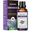 AESHORY Olio Essenziale di Salvia 50ML, Naturali Olio di Salvia, Olio Profumati Aromaterapia Premium per Diffusori, SPA, Massaggio, Cura della Pelle