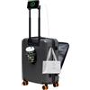 HUIDA TECH Valigia da 20 pollici con scomparto per laptop, valigia leggera rigida e serratura TSA, bagaglio a mano con ruote girevoli, ricarica USB e portabicchieri, Grigio, Carry-on 20 inch