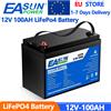 EASUN POWER Batteria LiFePo4 EASUN POWER 12V 24V 100AH 300AH con BMS 100A per RV, Inverter, Solare - Batteria al Litio Ferro Fosfato Esente da Tasse