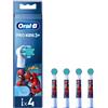 PROCTER & GAMBLE SRL Oral-B Power Refill Spiderman, 4 Pezzi