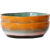 HK LIVING - Ciotola per pasta - Set di 2 Ø 18,7 x H 5,2 cm 70s ceramics - Multicolore - Gres smaltato