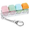 Byhoo Fidget Toys con 3 tipi di esperienza touch, tastiera fidget silenziosa e portachiavi lineare Clicky, giocattoli educativi per bambini per sviluppare abilità motorie, cognitive e di conteggio