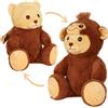 BRUBIES Orsacchiotto Scimmia - Orsacchiotto di 25 cm in Costume da Scimmia con Cappuccio - Peluche per Avventure Accoglienti - Regalo di Peluche per Bambini