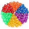 Shteriva Set di Dadi D10 JDR 60 Pezzi (0-9) - Dadi Poliedrici in Acrilico Trasparente, 6 Colori, con Scatola di Conservazione, per RPG D&D MTG Giochi da Tavolo