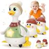 Aolieh Giocattolo Rampante per Bambino 6-12 Mesi con Luci e Musica, Famiglia di Anatre Danzanti, Giocattolo per la Pancia per 6 8 9 12 Mesi, Regalo per Bambino Unisex