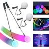 Mecctuck 2 palline da giocoliere a LED, con colori arcobaleno e effetto stroboscopico, giocattolo da circo, spinning POI giocattolo per bambini e adulti