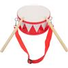 TOYANDONA Set di tamburi e strumenti a percussione per bambini di età compresa tra 1, 2, 3, 4, 5, 6 anni, in legno, strumento a percussione, tamburo musicale con 2 bacchette