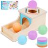 FCSONU Giochi Bambini 1 2 3 Anni, Legno Bambina Giochi Montessori 1-3 Anni | 2in1 Legno Colori per Bambini 1-3 Anni, Giochi Legno Gioco Bambino 12+ Mesi, Natale Regalo di Compleanno Bimba Bimbo Bebè