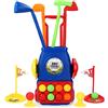 deAO Set da Golf per Bambini, Set di Mazze da Golf, Set di Giocattoli Sportivi all'Aperto con 6 Palline,4Mazze da Golf,2Buche di Pratica, Gioco da Giardino per Bambini