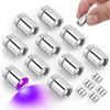BTFO 10 Mini Luci LED per Lavoretti, a Batteria Piccole Luci LED con Batteria per Casa delle Bambole Lanterne di Carta Decorazioni Feste Progetti Fai Da Te (Viola)