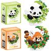 ARONRAVE Set di 2 mattoncini da costruzione a forma di panda