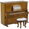 HEMOTON 1 set bambola mini pianoforte in miniatura pianoforte per bambini piccole case in miniatura modello pianoforte casa delle bambole pianoforte e sgabello artificiale panca pianoforte