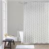 Gedy Tenda Doccia in Peva Texture Spiga, Materiale Ecologico Inodore Impermeabile, Dimensioni L 180 x H 200 cm 12 Anelli Inclusi, Tenda Vasca da Bagno che Non Aderisce al Corpo, Lavabile a Mano