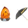 Grupo Erik: Lampada Jurassic Park Ambra + Ombrello | Set Jurassic Park: Luce Led + Ombrello personalizzato Jurassic Park Bastone di John Hammond, Riproduzione fedele, Jurassic Park Gadget