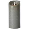 Sompex - Candela in vera cera con effetto fiamma a LED, telecomando e timer integrato, grau, 0 x 8 x 108 cm