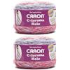 Caron Colorama Halo Striped - Confezione da 2 gomitoli da 400 m/226,8 g viola viola del pensiero 71% acrilico 18% nylon 11% poliestere filato