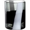 LEONARDO HOME Banda Nera 047517 - Vaso da fiori fatto a mano, 1 pezzo, pezzo d'arte pieno di passione, elegante vaso di fiori, bellezza unica, per casa, altezza 27 cm, colore nero