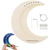 OriGlam Lira a 7 Corde Fai Da Te, Lira a Forma di Luna, Strumento Musicale in Legno, Realizza il Tuo Basswood