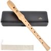 EASTROCK Flauti da becco Soprano in legno flute a becco soprano diteggiatura tedesca per studente adulto flute a becco legno set regalo festa (2 parti, tedesco)