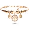 Enrico Coveri Bracciale Donna Gold Albero della Vita,Braccialetto in Acciaio Pendenti