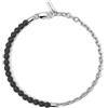 Mabina Gioielli - Bracciale Uomo - Bracciale in argento con catena e ematite - 533812