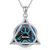 HUKKUN Collana theriana in argento Sterling triangolo theriano collana Paw Viking gioielli regali per le donne