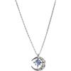 Eomsky Catena di Luna, Collana Stella in Argento Sterling 925 da Donna con Blu/Rosa, Pendente per Ragazze e Signore