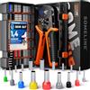 SOMELINE Set di Puntalini, 18 Tipi [0,25-10mm²] Capicorda Elettrici a Crimpare, Pinza Crimpatrice Capicorda, Pinza Capicorda, Crimpatrice Puntalini, Attrezzi Elettricista, Kit Elettricista