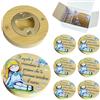 Regalami Set 6 Bomboniere Stappa Bottiglie Magnetico in Legno Confezione Completa con Scatola, Confetti e Biglietto (Alice)