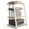 FITUEYES HiFi Shelf AV Shelf 4-level stand di legno con ripiani in legno per giradischi DVD Player Xbox supporto HIFI Rack