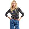 Armor-lux Armor Lux Marinaio Tricolore in Cotone Spessore Babeth Maglione, Nero/Fir Green/Morado/Soda, S Donna