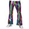 Boland 44744 - Pantaloni Arcobaleno, Elasticizzati, Effetto Metallizzato, a Righe, Costume, Carnevale, Feste a Tema, CSD, Festival Pride