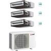 Mitsubishi - Climatizzatore canalizzabile Mitsubishi SEZ-MDA trial split 9000+9000+9000 btu inverter MXZ-3F54VF3 A+++ R32