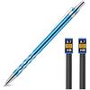 AOOSU Matite Meccaniche Set, 0.7MM Portamine in Metallo, Art Matite Portamine con 2 Tubo HB Mine Art con Mine per Artista Studenti Bambino Disegno Scrittura Schizzi (Blu Scuro)