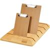 PH PandaHall Portablocco in Bambù Porta Menu Legno, 24x14cm Porta Documenti Ufficio Scrivania Espositore da Tavolo, Porta Documenti per Aule Ufficio Negozio (Contiene 5 Portadocumenti)
