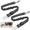 CQXSYTBN Cintura sicurezza cane auto set 2 pezzi regolabile 50-84 cm per cani piccoli e medi nero con gancio rotante 360° per viaggi in macchina