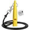 ACME Fischietto per cani N. 211,5 con cordin - Originale dall'Inghilterra - Ideale per l'addestramento dei cani - Costruito con materiale resistente - Frequenza standard - Suono forte e ad ampio raggio (giallo / con cordino)