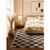 Hanse Home Rex Tappeto in iuta naturale, per soggiorno, camera da letto, colore bianco naturale e nero, 160 x 230 cm