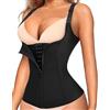 Gotoly Corsetto Donna Dimagrante Modellante Pancera Stringivita Corpetto Intimo Fascia Post Parto Waist Trainer Bustino Shapewear Snellente (Nero, XXL)