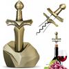 LUCYLANKER Cavatappi Ah So, Apribottiglie Spada Excalibur con Base, Cavatappi Vintage in Lega di Zinco per Vini Invecchiati & Tappi Fragili, Regalo Vino Uomo, Accessori Sommelier & Arredo Bar (Bronzo)